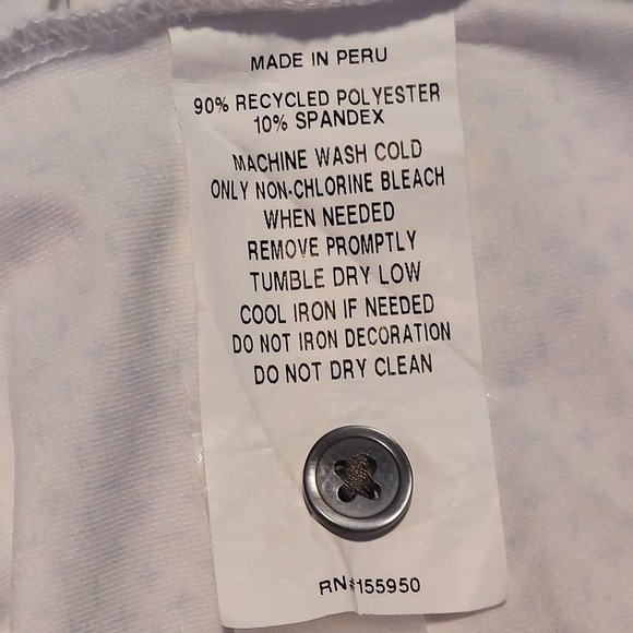 Greyson Polo Shirt Mens White Blue Wolf All Over Print Stretch Golf 2XL - Picture 8 of 9